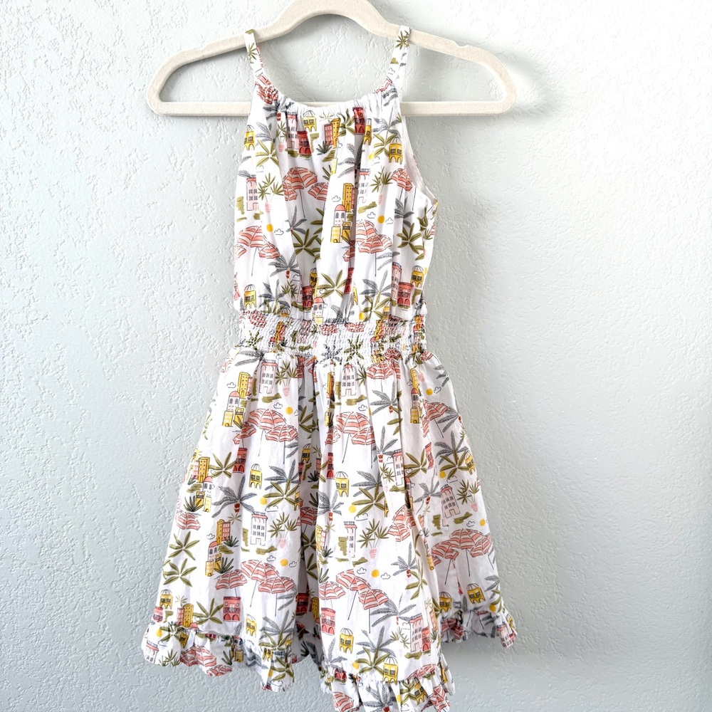 Janie and Jack Tropical Print Halter Dress